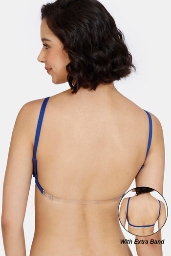 Buy Zivame Beautiful Basics Double Layered Non Wired Full Coverage Backless Bra - Sodalite Blue